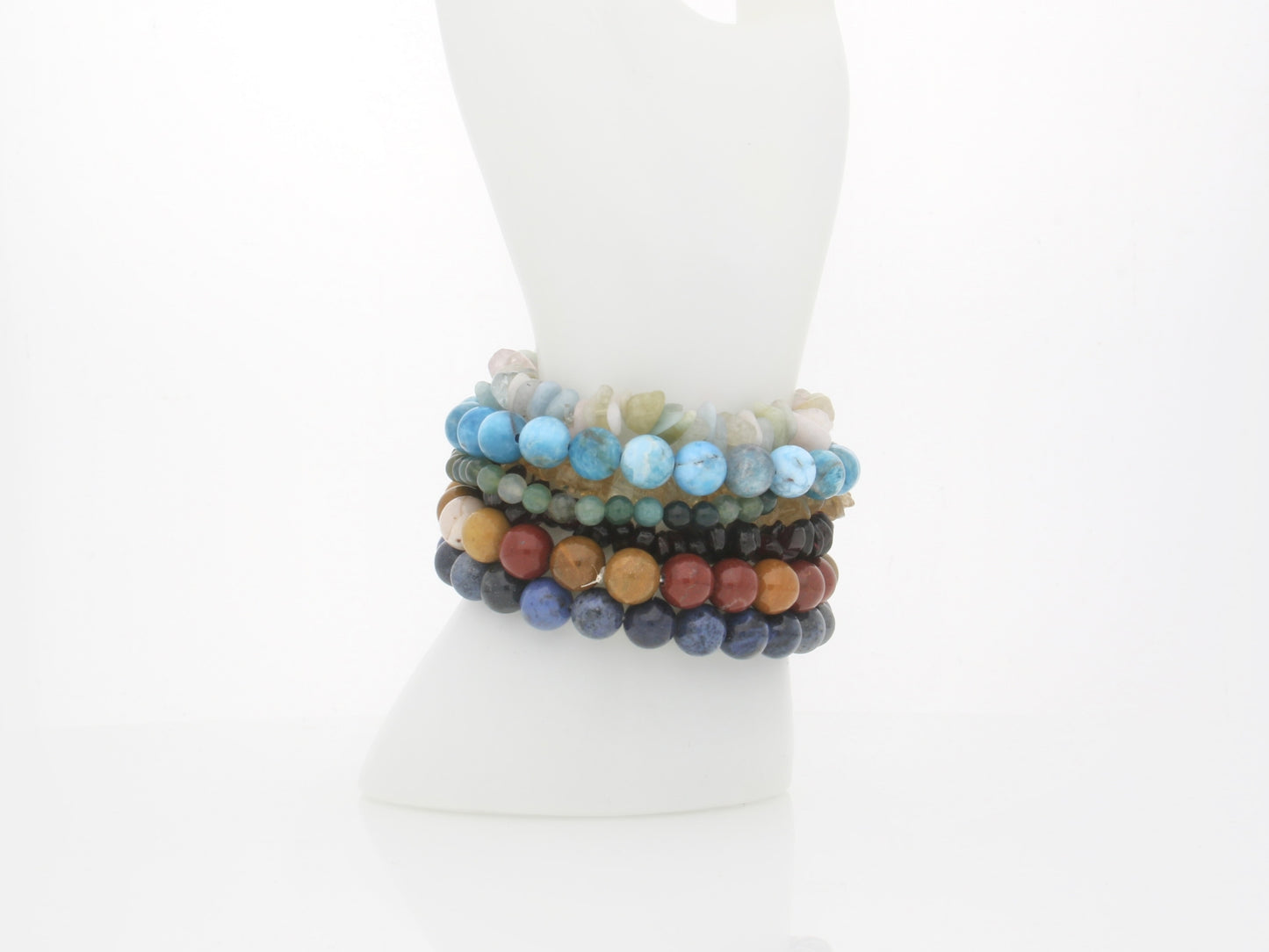 Tumbled Chip Beaded Bracelets
