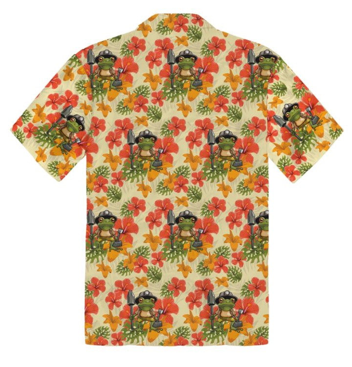 Frog Printed Tropical Shirt- Support Student Scholarships