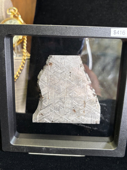 Muonionalusta Meteorite Slice w/Troilite