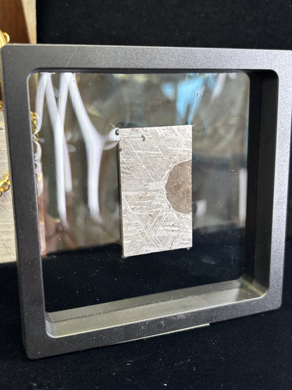 Muonionalusta Meteorite Slice w/Troilite