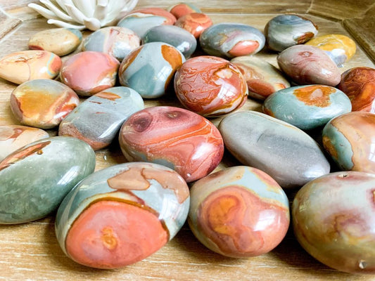 Polychrome Jasper Palm Stone