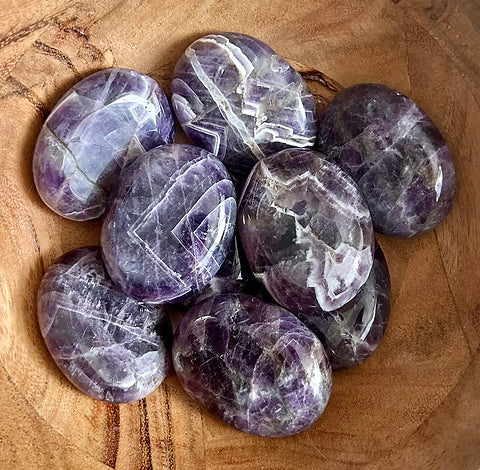 Chevron Amethyst Palm Stone