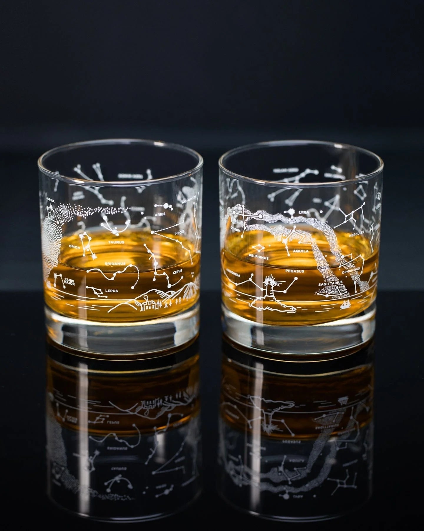 Star Chart Double Old-Fashioned Glasses (Pair)