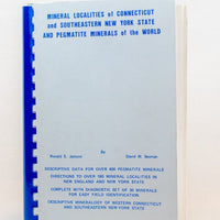 Mineral Localities of CT and SE New York State and Pegmatite Minerals of the World by Januzzi and Seaman